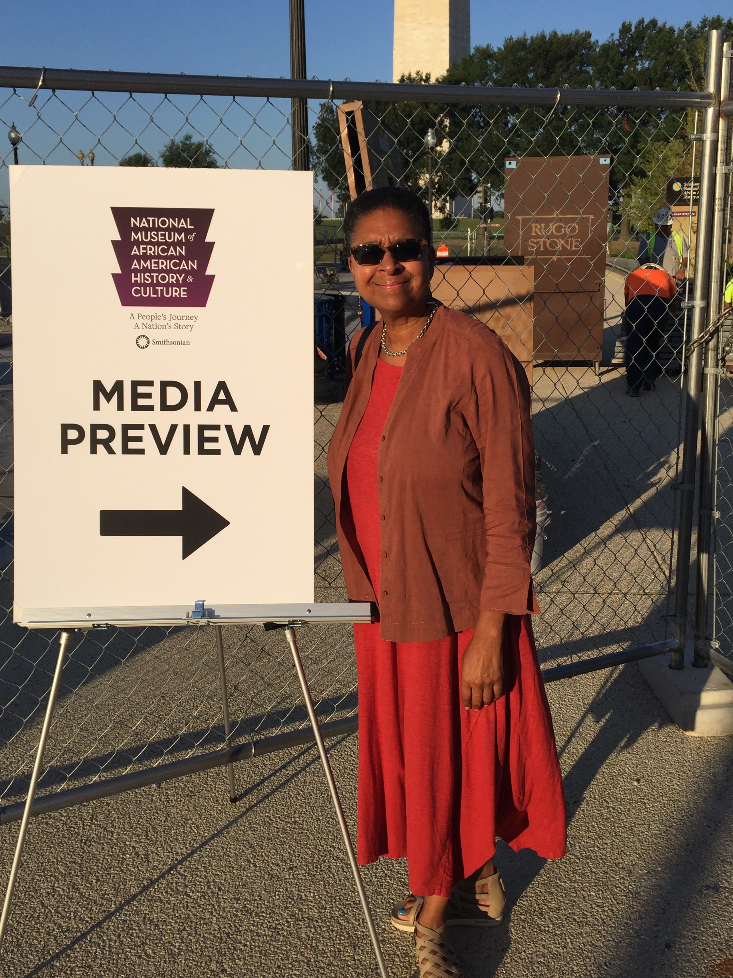 Kelley Chunn at the media preview of the National Museum of African American History and Culture in Washington, D.C.